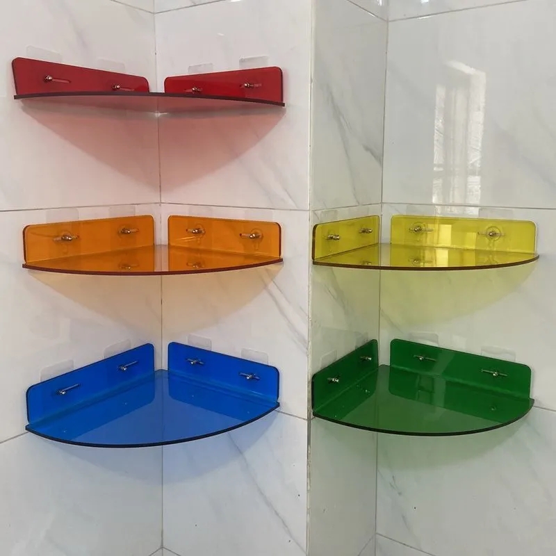 Home Edit Bathroom Storage - 6 Color Corner Transparent Acrylic Shower