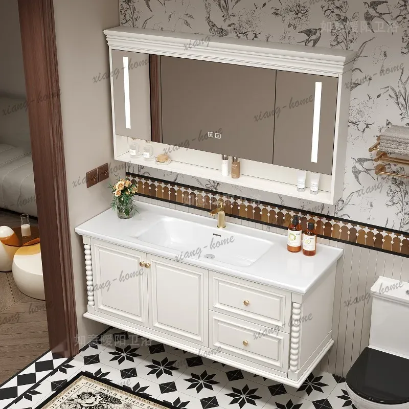 Wooden Small Bathroom Cabinet  - Home Bathroom Vanity Combo review and price