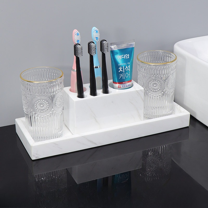 Marble Vanity Tray Bathroom Or - Home Bathroom Organizer review and price