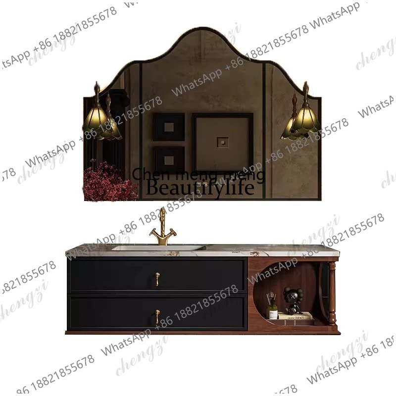 03 French Retro Solid Oak Lacq - Home Bathroom Vanity Combo review and price