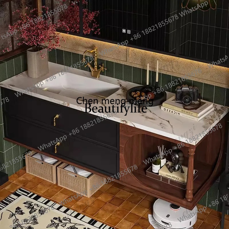 03 French Retro Solid Oak Lacq - Home Bathroom Vanity Combo review and price