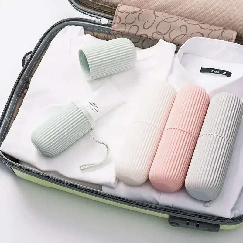 1/2pcs Portable Toothbrush Cup - Home Edit Bathroom Storage review and price
