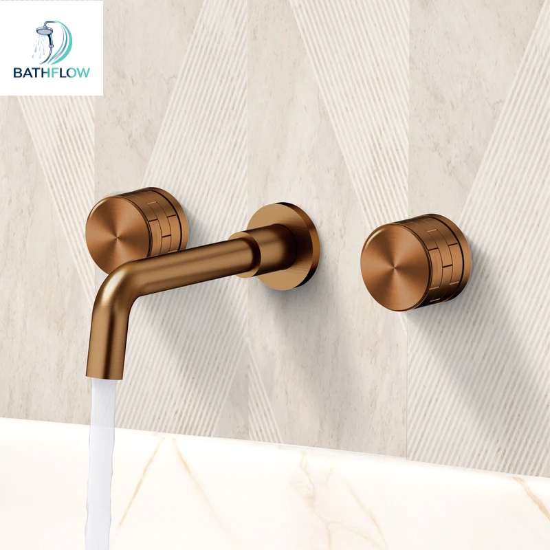 Minimalist Brass 2-Handle Wall - Basin Mixer Tap review and price